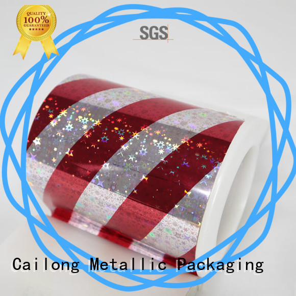 Cailong Textured pet holographic film at discount for daily chemicals